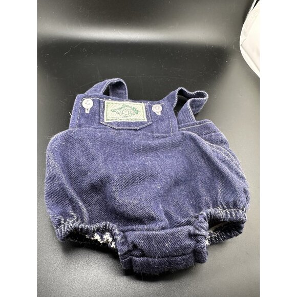Vtg Cabbage Patch Kids Doll Clothes 1983 Denim Short Overalls Coleco - Picture 1 of 3